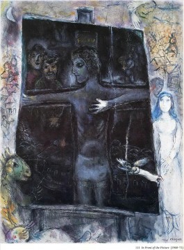 Marc Chagall Painting - Frente al cuadro contemporáneo Marc Chagall